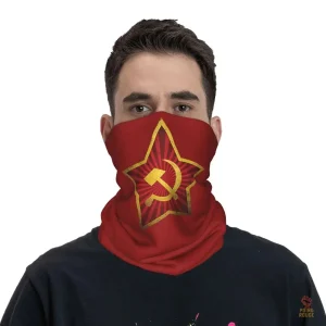 Accessoire communiste, cache-cou avec motif Marteau et Faucille