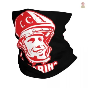 Cache-cou Youri Gagarine rouge et blanc, accessoire communiste