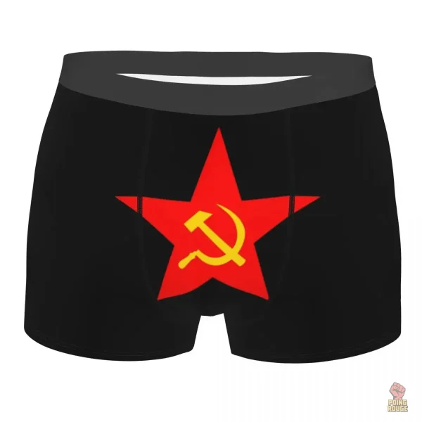 Caleçon iconique CCCP en rouge, motif or