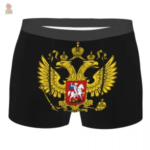 Caleçon boxeur Russie aigle bicephale doré