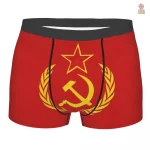 Caleçon rouge emblématique au style communiste