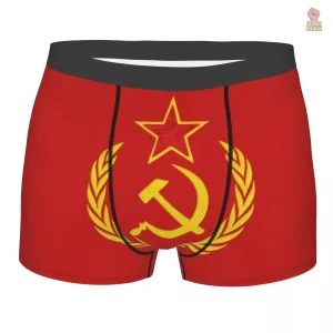 Caleçon rouge emblématique au style communiste