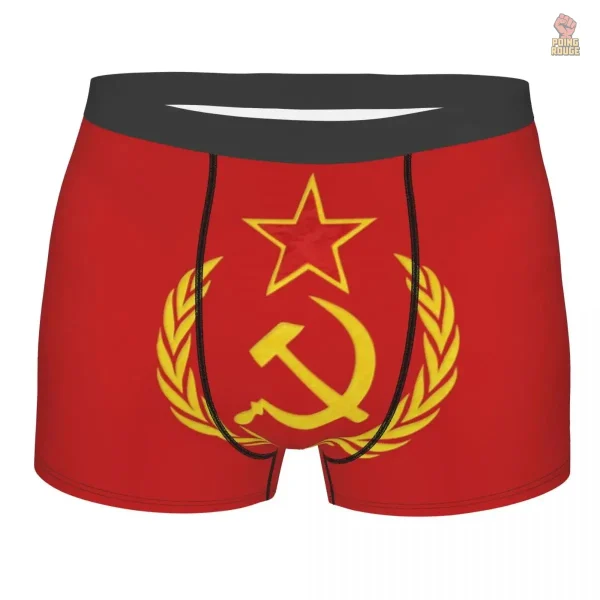 Caleçon rouge emblématique au style communiste