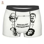 Caleçon communiste avec un message sur la distanciation sociale