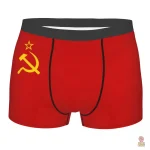 Caleçon noir inspiré par le communisme, style Staline