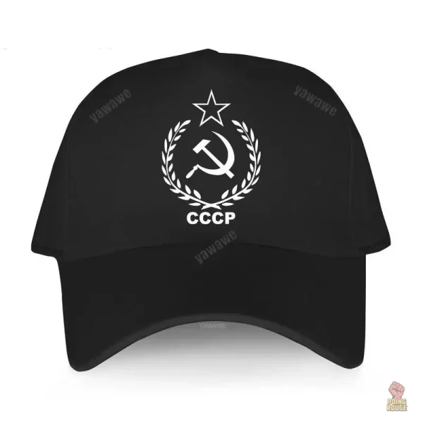 Casquette en coton, motif CCCP distinctif