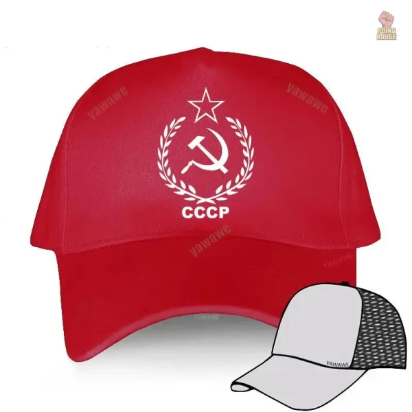 Casquette CCCP en coton, look vintage