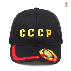 Casquette brodée CCCP, style vintage avec écusson distinctif