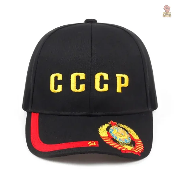 Casquette brodée CCCP, style vintage avec écusson distinctif