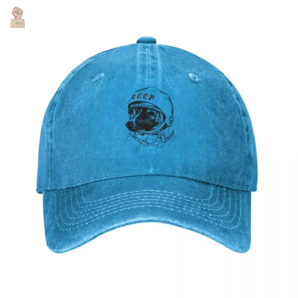 Casquette CCCP avec illustration de chien en astronaute