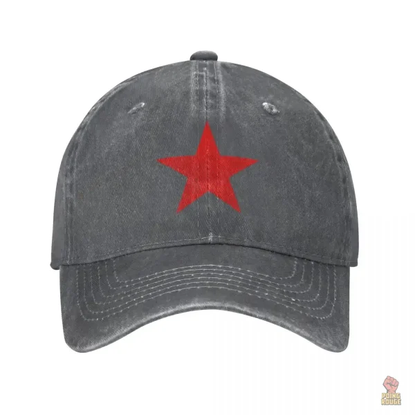 Style rétro avec étoile rouge sur casquette