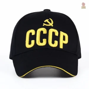 Casquette CCCP noire brodée classique