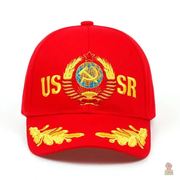 casquette-cccp-rouge-embleme-national-brode-1 Casquette CCCP avec emblème national brodé