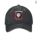 Casquette Che Guevara en denim avec citation emblématique