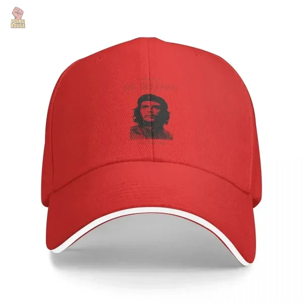 Casquette avec visière plate et design Che Guevara
