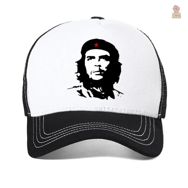 casquette-che-guevara-noir-blanc-1 Casquette Che noire et blanche au design emblématique