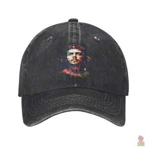 Casquette Che Guevara en denim coloré style pop art