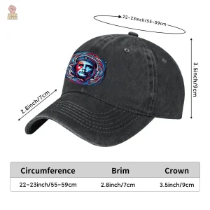 Casquette en coton avec portrait emblématique de Che Guevara