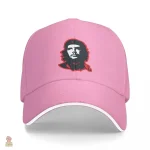 Casquette à visière plate Che Guevara en rouge