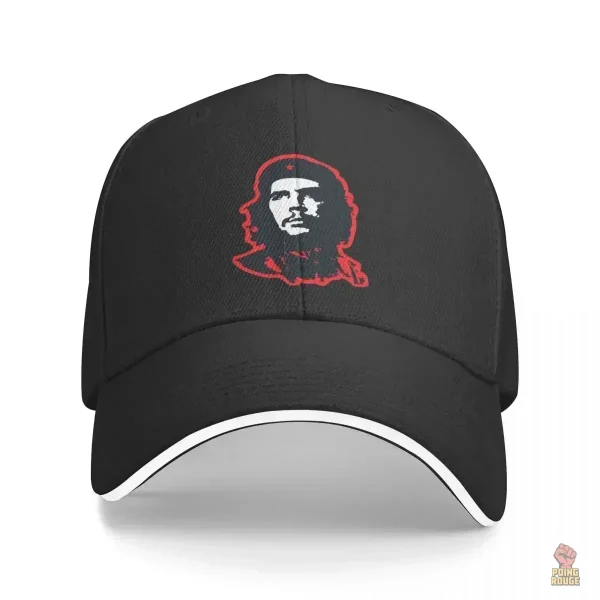 Casquette rouge avec logo Che Guevara sur le devant