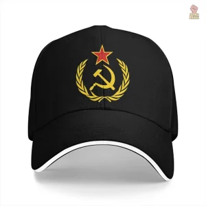 Casquette URSS avec faucille et marteau, style baseball