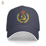 Casquette communiste avec emblème faucille et marteau
