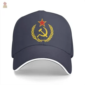 Casquette communiste avec emblème faucille et marteau