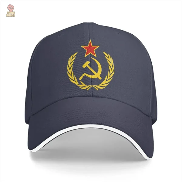 Casquette communiste avec emblème faucille et marteau