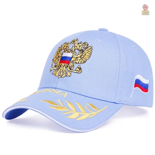 Casquette bleue avec drapeau de Russie, style communiste