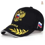 Casquette brodée Russie impériale avec drapeau