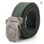 Ceinture en toile anthracite avec design distinctif
