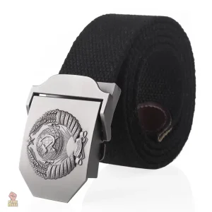 Ceinture canvas noire emblème national URSS