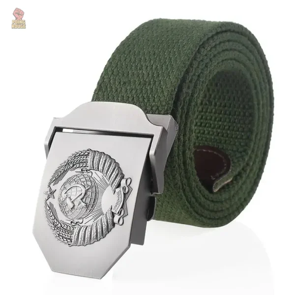 Ceinture avec emblème national en noir