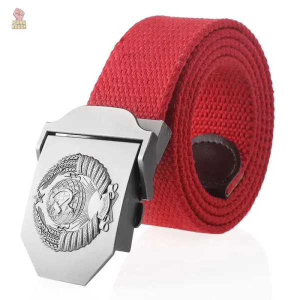 Ceinture en toile noire, style URSS