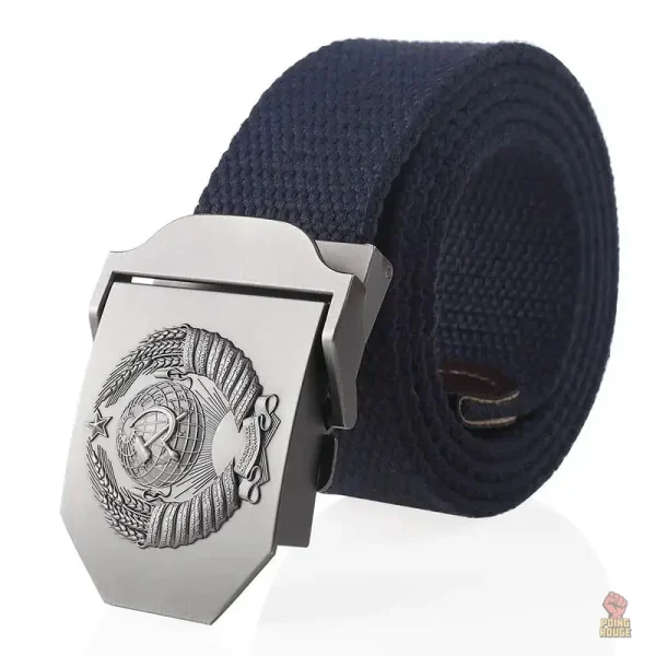 Ceinture canvas noire emblème national URSS - vue 2