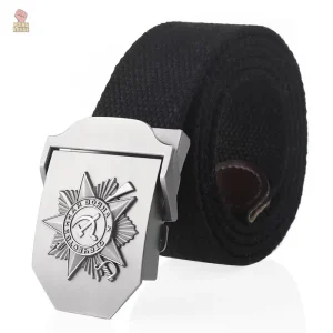 Ceinture Canvas Noir Ordre Guerre Patriotique