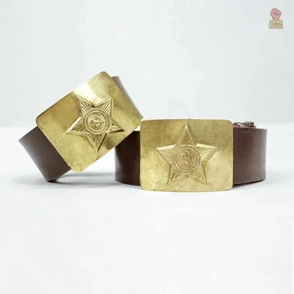 ceinture-cuir-boucle-laiton-etoile-sovietique-1 Ceinture cuir boucle laiton étoile soviétique
