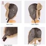 Accessoire d'hiver en cuir pour un style militaire