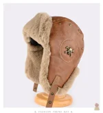 Chapeau d'hiver avec cache-oreilles en style militaire