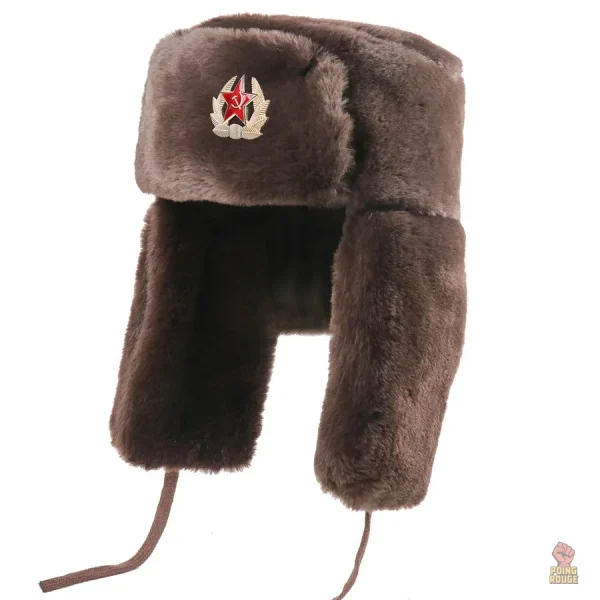Chapka chaude avec badge aviateur, hiver