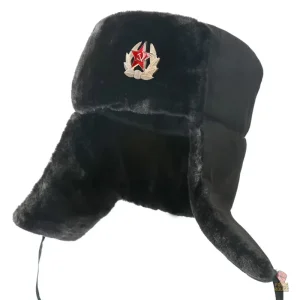 Chapka ushanka avec badge soviétique
