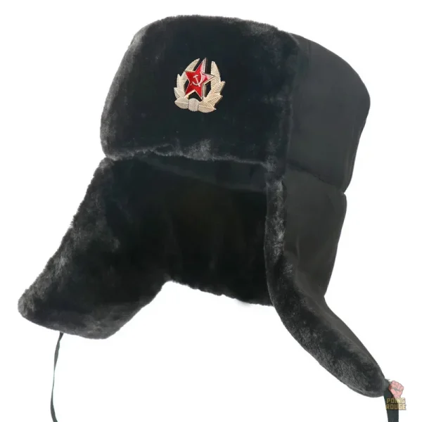 chapka-ushanka-avec-badge-sovietique-1 Chapka ushanka avec badge soviétique