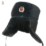 Ushanka vintage avec symbole soviétique