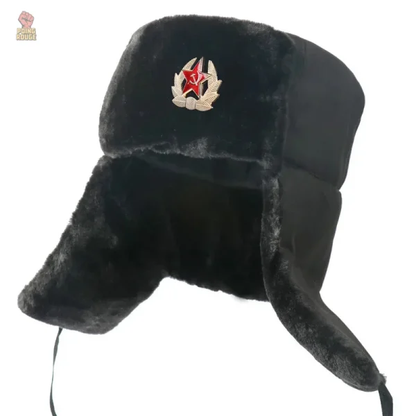 Ushanka vintage avec symbole soviétique