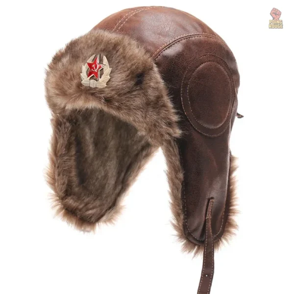 chapka-ushanka-badge-sovietique-multidesign-1 Chapka ushanka avec badge soviétique multidesign