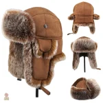 Chapka bicolore soviétique pour un style rétro