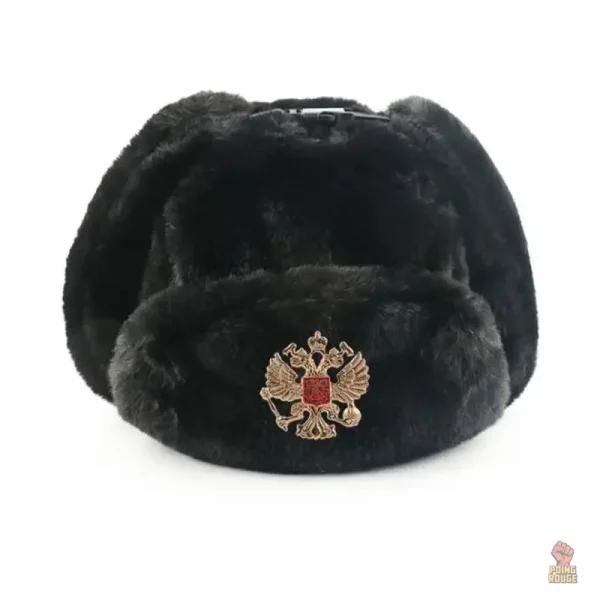 Chapka soviétique décorée de motifs uniques