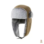 Accessoire en fourrure marron, idéal pour le froid