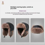 Chapeau d'hiver multicolore en fourrure