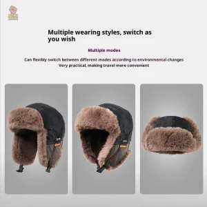 Chapeau d'hiver multicolore en fourrure